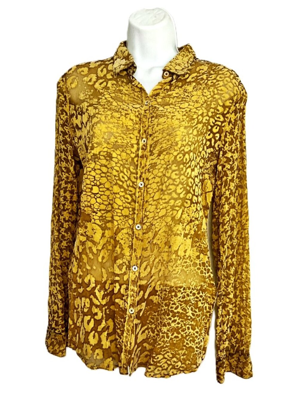 Massimo Alba Silk Blend Animal Print Shirt Size M Made in Italy